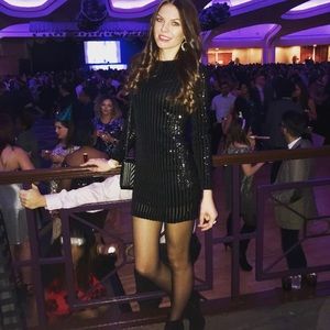 Party glitter black dress
